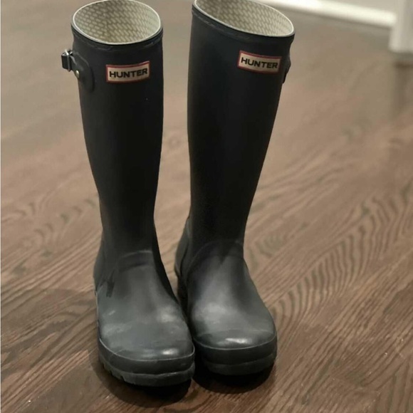 Hunter navy rain boots child women sizeUS 6M 7W - Picture 1 of 5